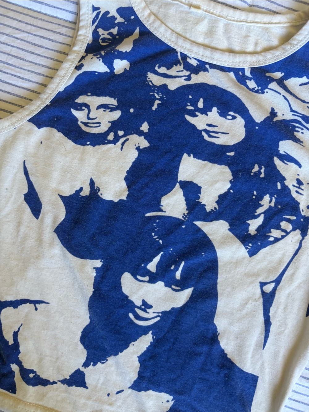 Blue & Cream Graphic Bodysuit - Picture 2 of 4